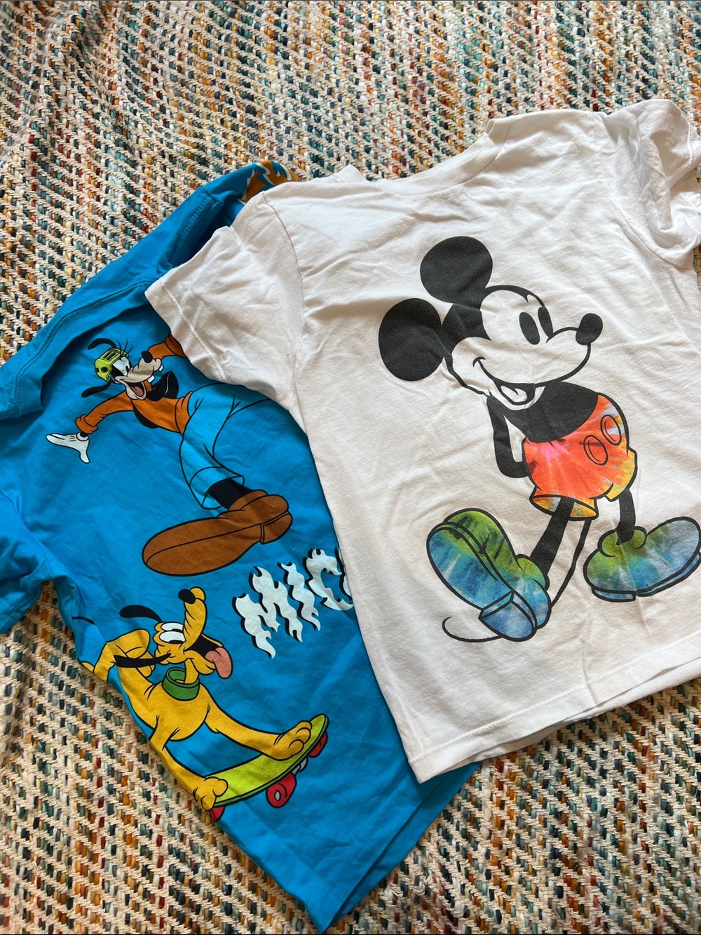 Disney Kids Mickey & Friends Graphic Tees - White & Blue